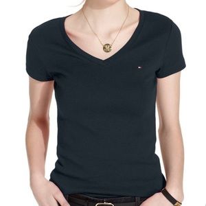 Women’s Black Tommy Hilfiger V-neck t-shirt